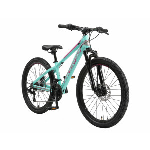 BikeStar MTB, Sport kinderfiets 24 inch mint /roze, 21 speed