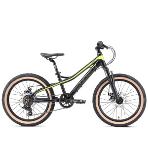 BikeStar MTB kinderfiets 20 inch zwart /groen, 7 speed