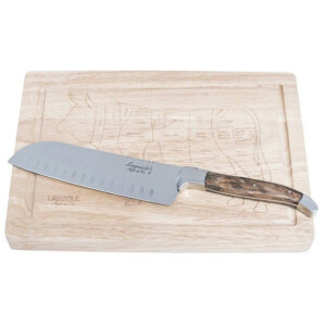 Laguiole Style de Vie Santokumes Olijfhout Met Snijplank