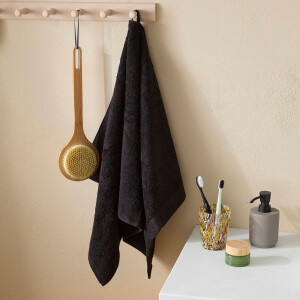 NOUS Living handdoek zwart (100x50 cm)
