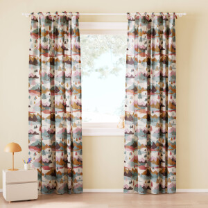 NOUS Kids inbetween gordijn kant en klaar gordijn Mountain Print (set van 2) (140 x 250 cm)*