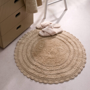 NOUS Living ronde badmat beige (72x72 cm)
