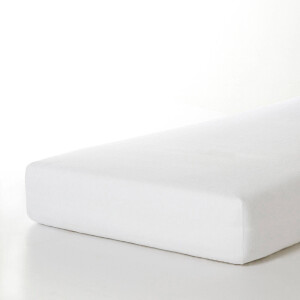 NOUS Living katoenen molton hoeslaken (tot 25 cm matras) wit