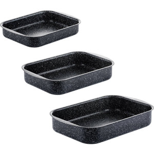 Westinghouse Ovenschaal / Braadslede Set Black Marble - ø 25 + 30 + 35 cm