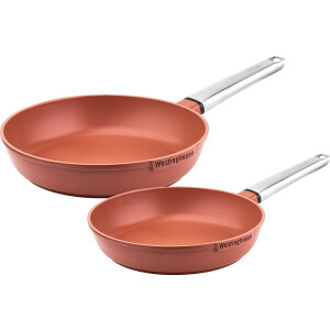 Westinghouse Koekenpannenset Performance - ø 24 en 28 cm - Rood - Inductie en alle andere warmtebronnen