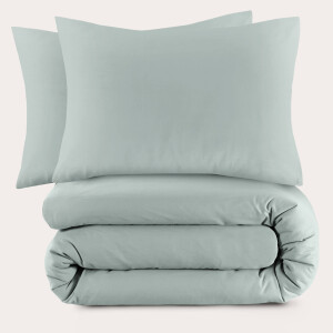 NOUS Living katoenen dekbedovertrek 2 persoons lichtgroen (200x220 cm)