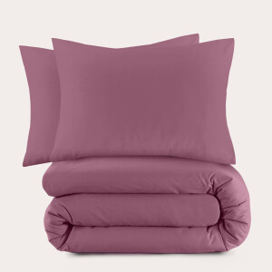 NOUS Living katoenen dekbedovertrek 2 persoons paars (200x220 cm)