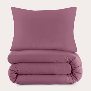 NOUS Living katoenen dekbedovertrek 1 persoons paars (140x220 cm)