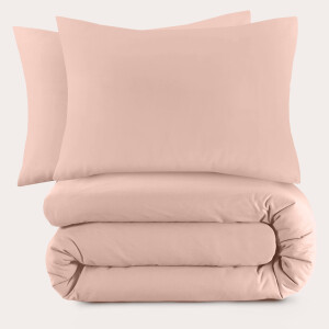 NOUS Living katoenen dekbedovertrek 2 persoons roze (200x220 cm)