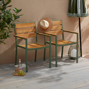 NOUS Garden teak tuinstoel La Loma (2 st)