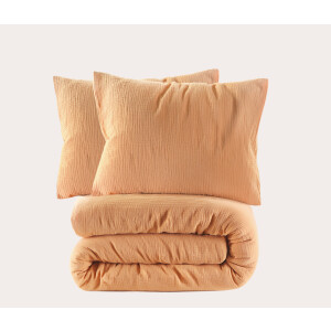 NOUS Living mousseline dekbedovertrek 2 persoons oranje (200x220 cm)