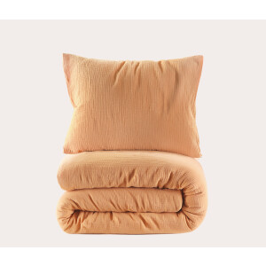 NOUS Living mousseline dekbedovertrek 1 persoons oranje (140x220 cm)