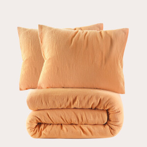 NOUS Living mousseline dekbedovertrek lits-jumeaux oranje (240x220 cm)