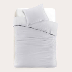 Studio LIVIT perkal katoenen dekbedovertrek 1 persoons lichtgrijs (140x220 cm)