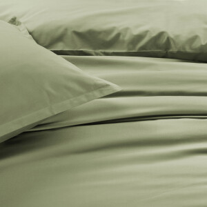 Studio LIVIT perkal katoenen dekbedovertrek lits-jumeaux groen (240x220 cm)