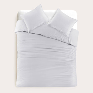 Studio LIVIT perkal katoenen dekbedovertrek lits-jumeaux lichtgrijs (240x220 cm)