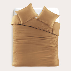 Studio LIVIT perkal katoenen dekbedovertrek lits-jumeaux goudgeel (240x220 cm)