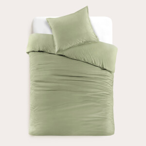 Studio LIVIT perkal katoenen dekbedovertrek 1 persoons groen (140x220 cm)