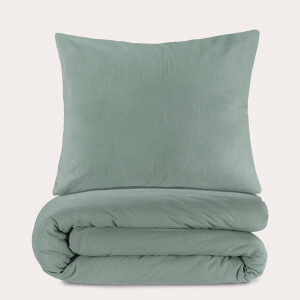 NOUS Kids flanellen dekbedovertrek kinder groen (120x150 cm)