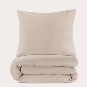 NOUS Kids flanellen dekbedovertrek kinder beige (120x150 cm)