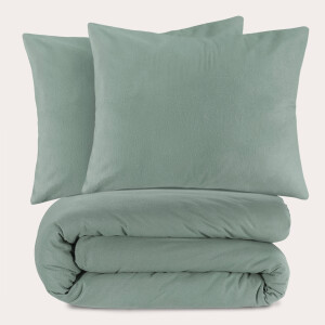 NOUS Living flanellen dekbedovertrek 2-persoons groen (200x220 cm)