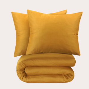 NOUS Living katoen satijnen dekbedovertrek 2-persoons bruin (200x220 cm)