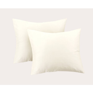 NOUS Living katoen satijnen kussensloop ecru (60x70 cm)