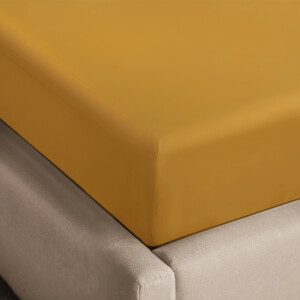 NOUS Living katoen satijnen hoeslaken - bruin