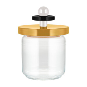 Alessi Voorraadpot Twergi - ES16/75 1 - Geel - ø 12 cm / 750 ml - door Ettore Sotsass