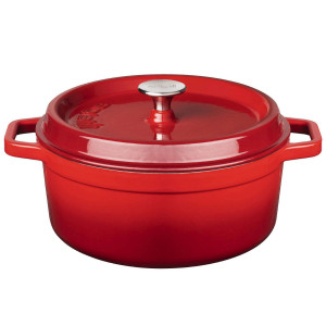 Sola Braadpan met deksel - Rood - ø 24 cm / 3.5 liter