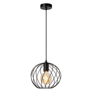 Lucide DANZA - Hanglamp - Ø 25 cm - 1xE27 - Zwart