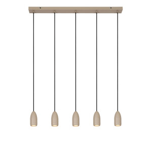 Lucide EVORA - Hanglamp - Ø 10 cm - 5xGU10 - Taupe