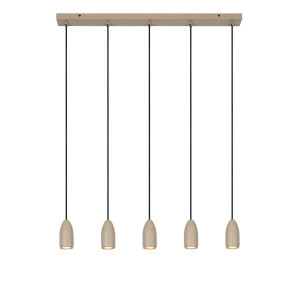 Lucide EVORA - Hanglamp - Ø 10 cm - 5xGU10 - Taupe