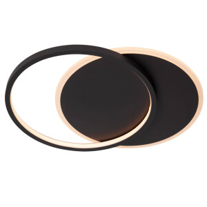 Lucide AXELLE - Plafonnière - LED Dimb. - 1x24W 2700K - 3 StepDim - Zwart
