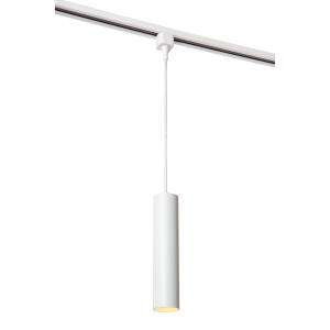 Lucide TRACK FLORIS Hanglamp - 1-fase Railsysteem / Railverlichting - 1xGU10 - Wit (Uitbreiding)