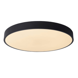 Lucide UNAR - Plafonnière - Ø 49,5 cm - LED Dimb. - 1x36W 2700K - 3 StepDim - Zwart