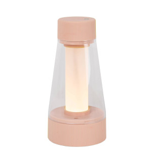 Lucide LORALI - Oplaadbare Tafellamp Binnen/Buiten - Accu/Batterij - Ø 7,7 cm - LED Dimb. - IP44 - Roze