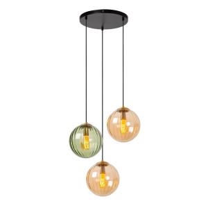 Lucide MONSARAZ - Hanglamp - Ø 35 cm - 3xE27 - Groen