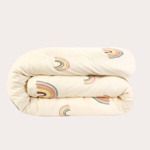 NOUS Kids katoenen dekbedovertrek ledikant regenboog (100x135 cm)