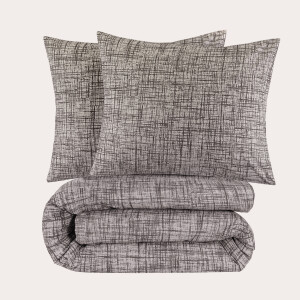 NOUS Living katoenen dekbedovertrek 2-persoons grijs (200x220 cm)