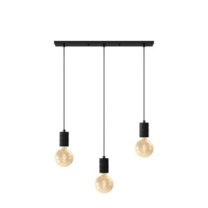 Calex hanglamp Rechthoek - 3x E27 - 10x70cm - Zwart