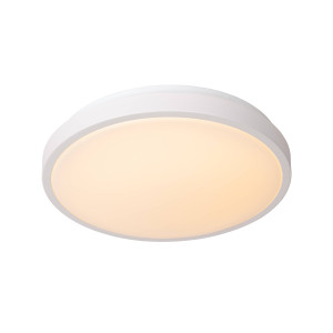 Lucide DASHER - Plafonnière Badkamer - Ø 34,8 cm - LED - 1x18W 2700K - IP44 - Beweging & dag/nacht sensor - Wit