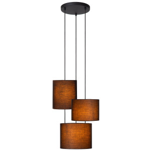 Lucide MAYA - Hanglamp - Ø 46 cm - 3xE27 - Zwart