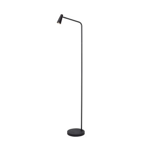 Lucide STIRLING - Oplaadbare Vloerlamp - Accu/Batterij - LED Dimb. - 1x3W 2700K - 3 StepDim - Zwart