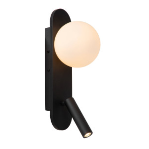 Lucide KELLY - Bedlamp / Wandlamp - LED - 1x3,5W 3000K - Zwart