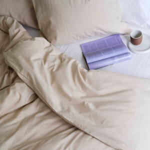 Cinderella flanellen dekbedovertrek 1-persoons zand (140x200/220 cm)