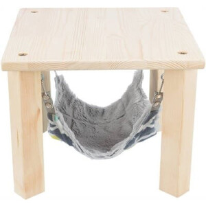 Trixie knaagdier schuilplaats met hangmat Sunny Assorti / Grijs 28 x 28 x 24 cm