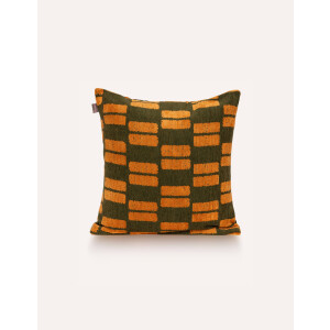 Dogguo sierkussen RETRO-BLOCK-CUSHION-GREEN/ORANGE (50x50 cm)