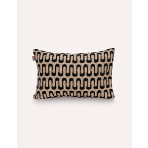 Dogguo sierkussen RETRO-WAVE-CUSHION-BEIGE/BLACK (60x40 cm)