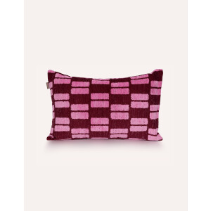Dogguo sierkussen RETRO-BLOCK-CUSHION-BORDEAUX/PINK (60x40 cm)